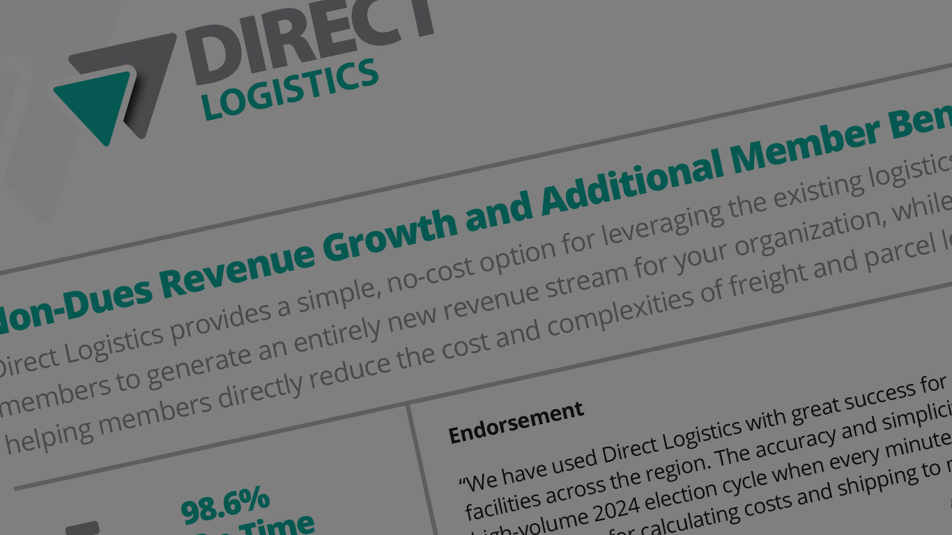 Direct Logistics offers non-dues revenue growth and expanded member benefits